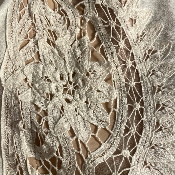 For Love of Lemons beige lace hippie boho dress. M - Picture 11 of 15